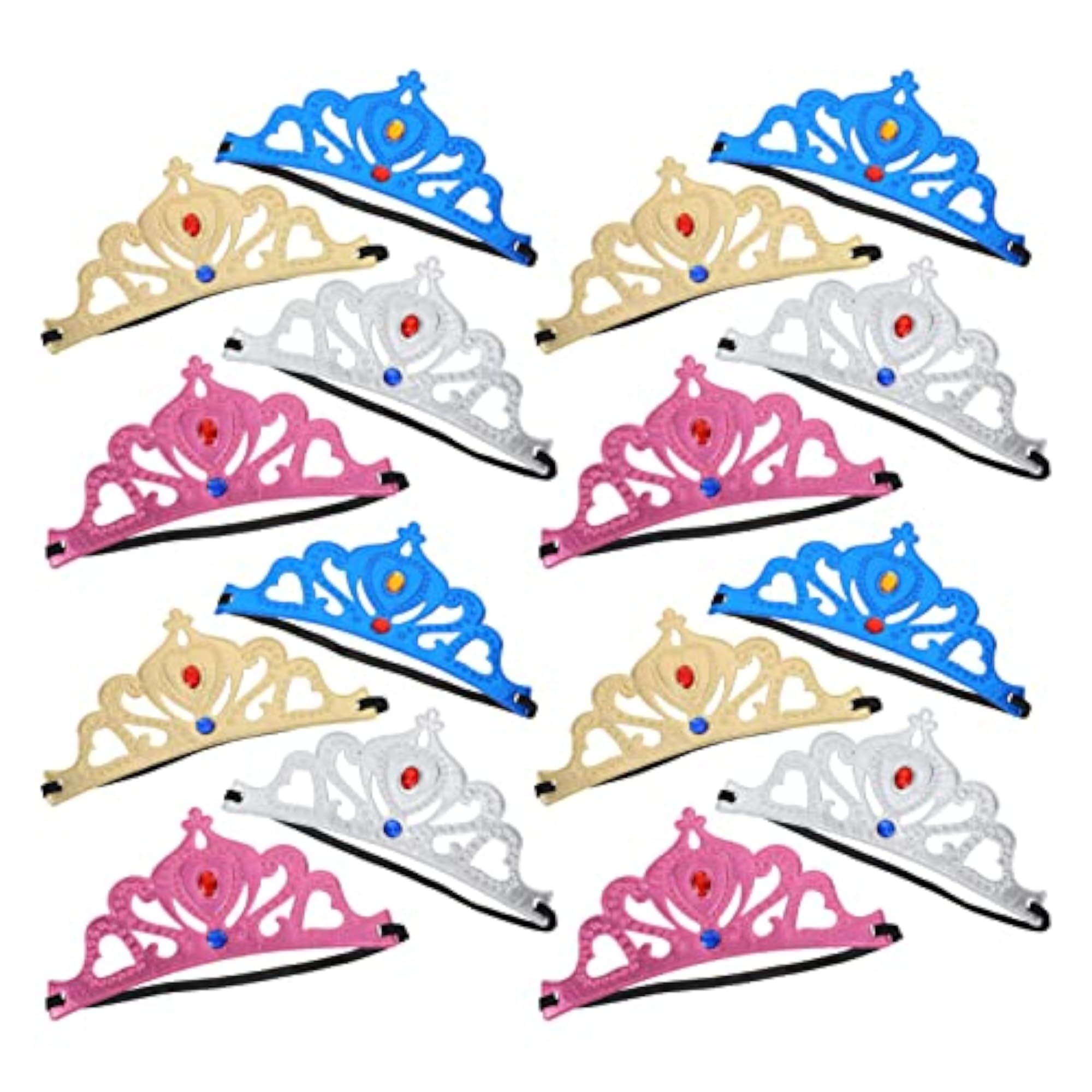 Elegant 16pcs Birthday Party Tiara Crown Set